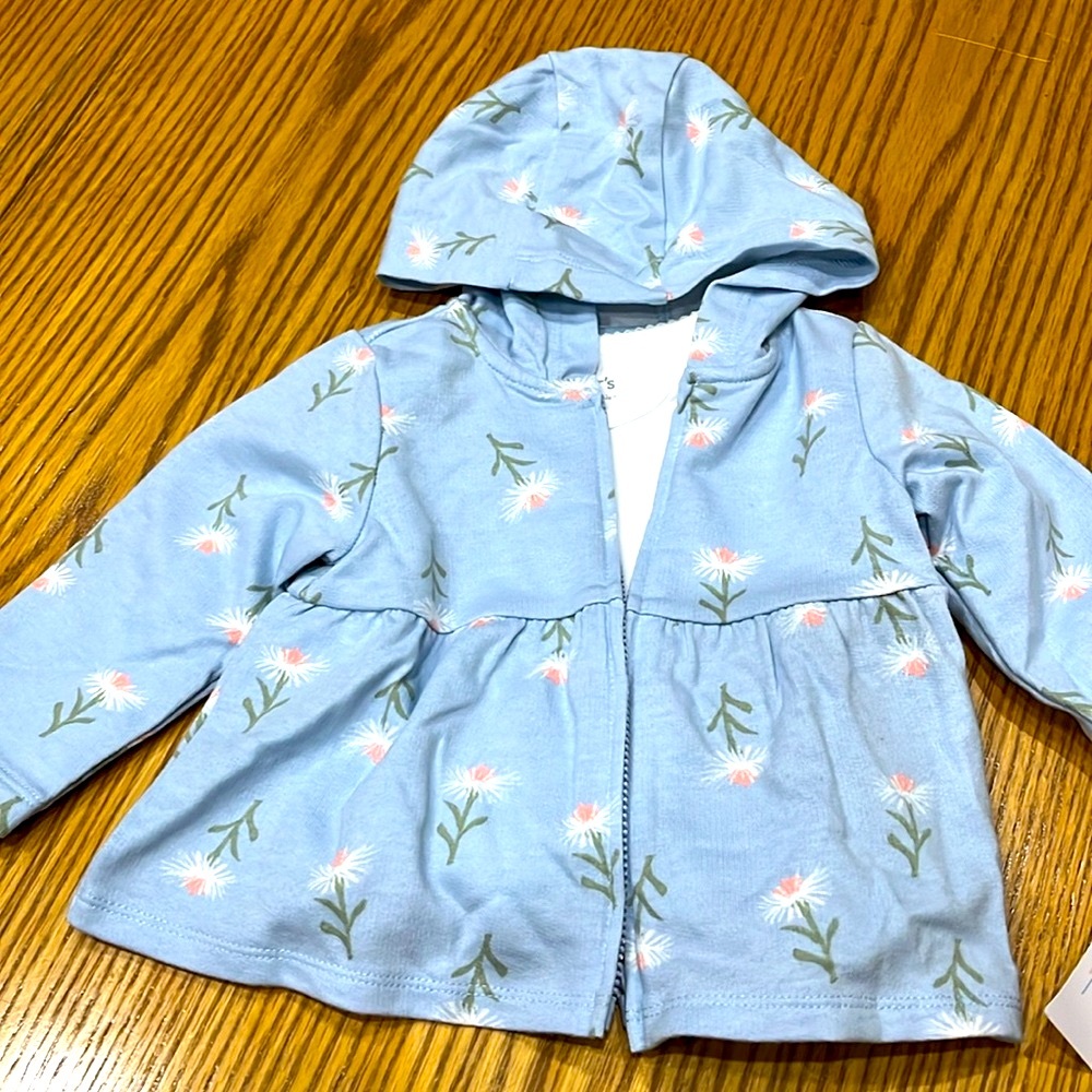 NWT Carter’s Jacket and full sleeve white onesie. So sweet and cute!